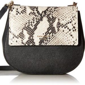 kate spade Cameron Street Byrdie Small Snakeskin-Embossed Leather Crossbody Bag